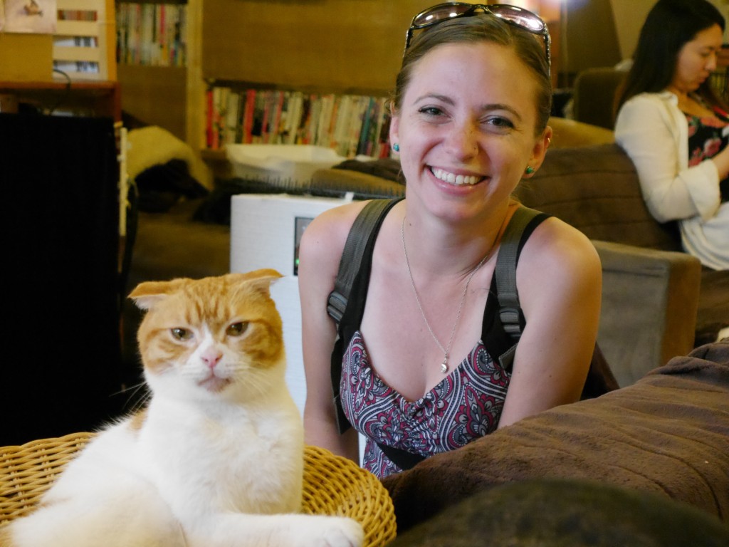 For your enjoyment, here's a bonus picture of me at a cat cafe in Tokyo, Japan.