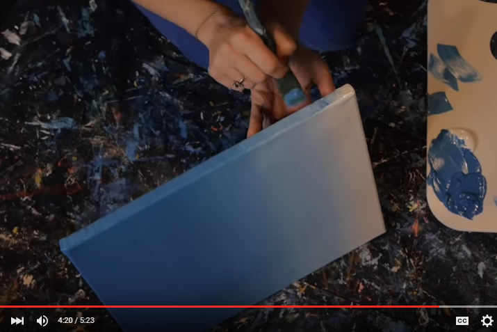 How to Paint an Ombre Canvas Painting DIY