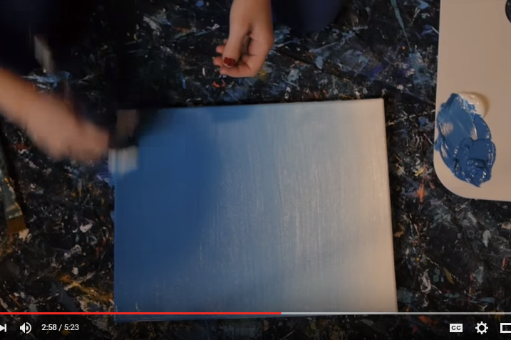 How to Paint an Ombre Canvas Painting DIY