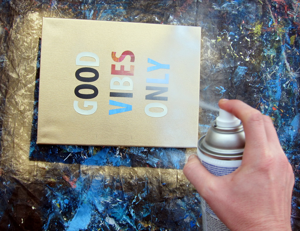 diy spray paint canvas