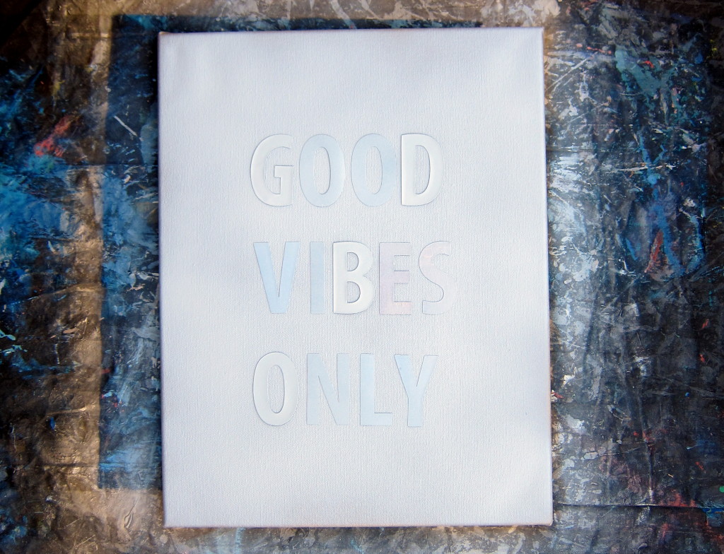 DIY Spray Paint Quote Canvas