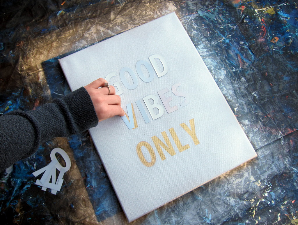 DIY Spray Paint Quote Canvas