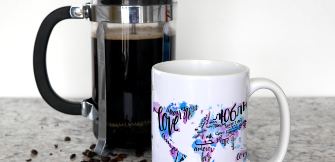 Love World Map Coffee Mug