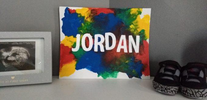 DIY Baby Name Painting