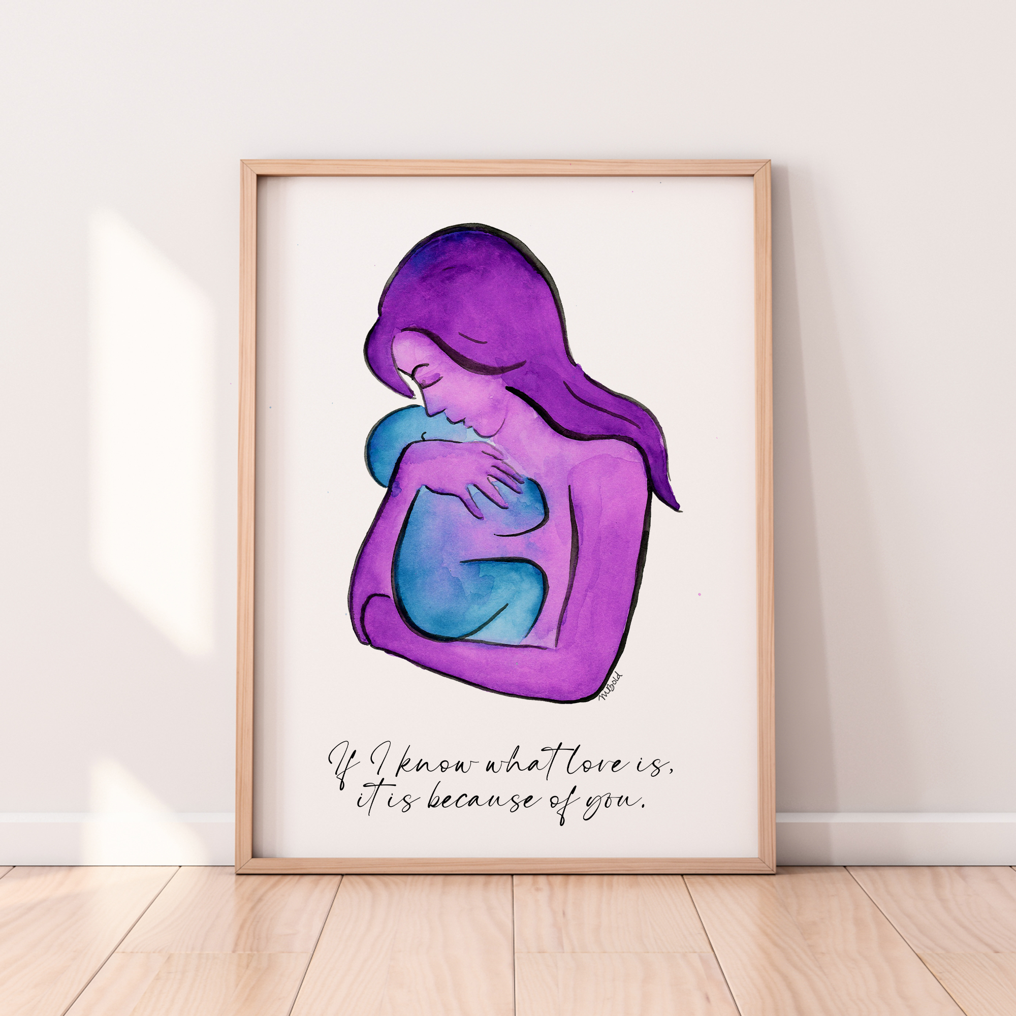 If I Know What Love Is – New Mom Baby Boy Nursery Art Print