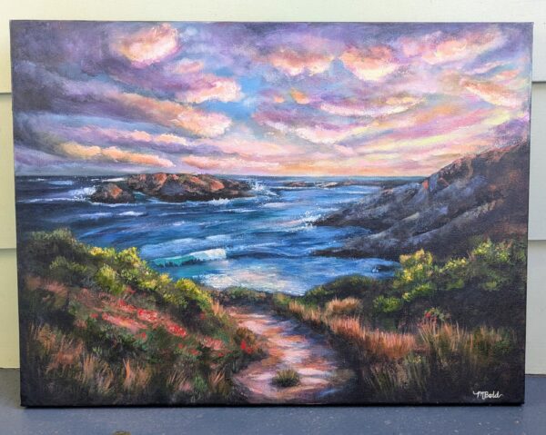 Original oil painting, Meet Me At Our Spot, by Michelle Bold