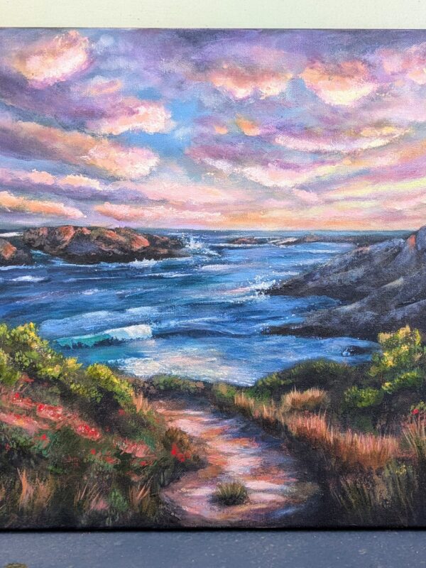Original oil painting, Meet Me At Our Spot, by Michelle Bold