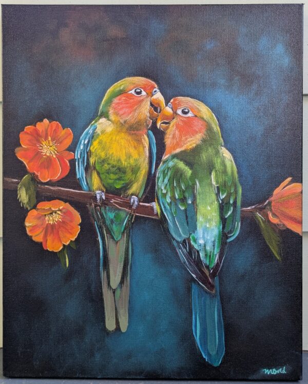 Love Birds original oil painting by Michelle Bold Love Birds original oil painting by Michelle Bold