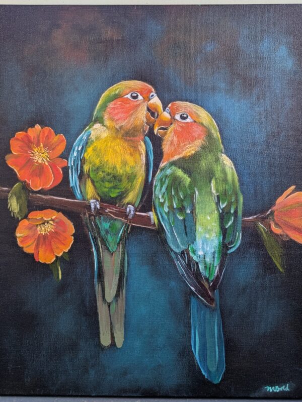 Love Birds original oil painting by Michelle Bold