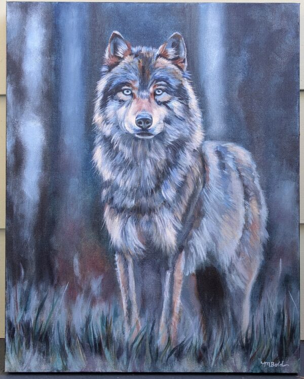Wolf Original Oil Painting