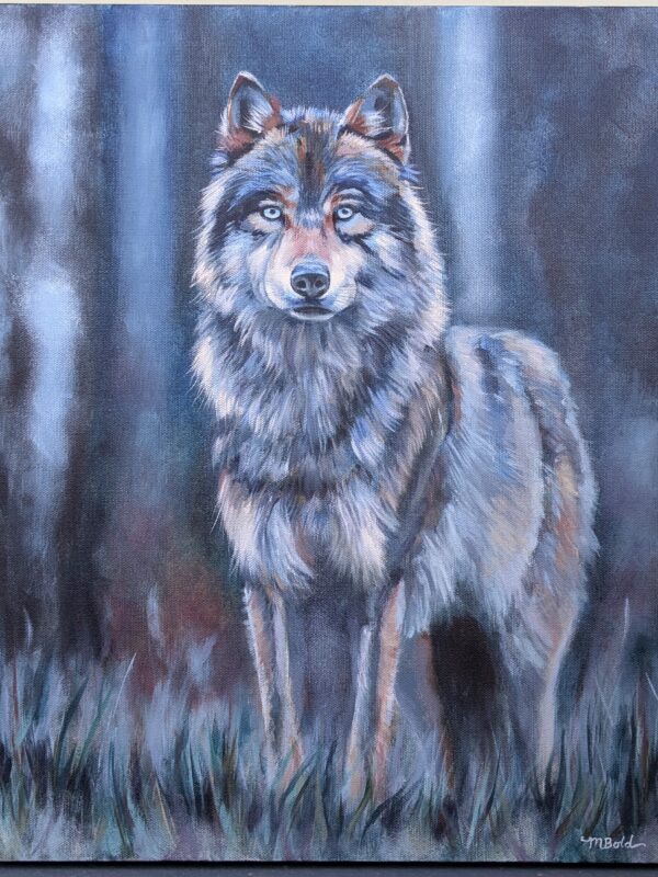 Wolf Original Oil Painting